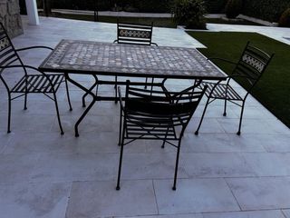 Mesa y 4 Sillas Jardín Mosaico