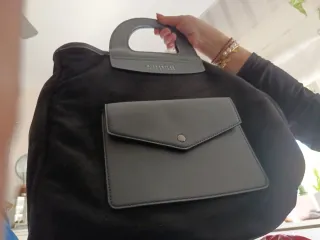 Bolso Hispanitas reversible pelo gris y negro