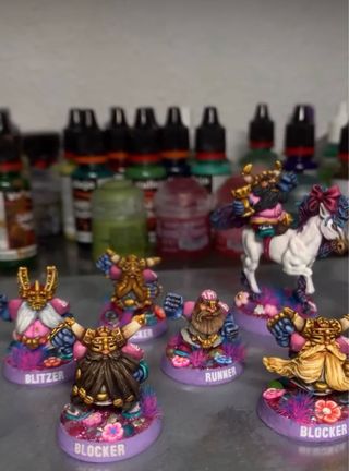 Equipo Enanos Metal Blood Bowl Pintados brilli bri