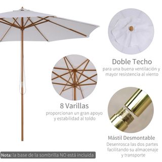 Sombrilla Terraza Exterior Ø300 cm