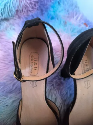 Tacones fiesta negros talla 40