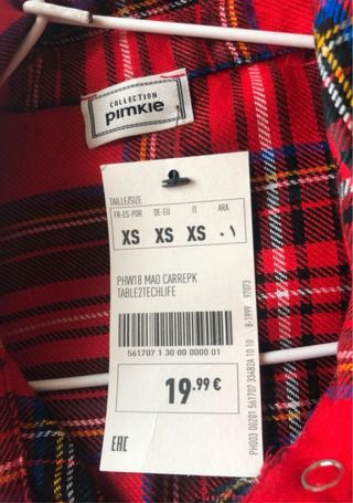 Lote 2 Camisas Cuadros Talla XS de mujerestrenar