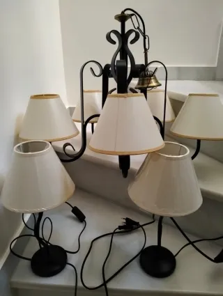 Lampade da comodino per camera da letto nere/dorato