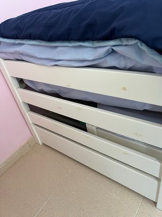 Canapé con cama extraíble y cajón
