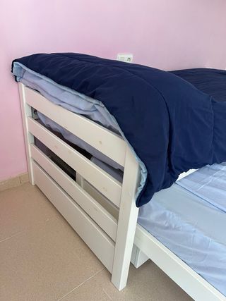 Canapé con cama extraíble y cajón