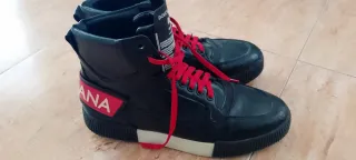 Botas Dolce & Gabbana Hombre Negras y Rojas