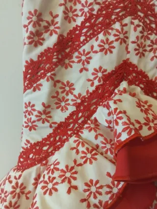 Falda flamenca volantes estampado floral
