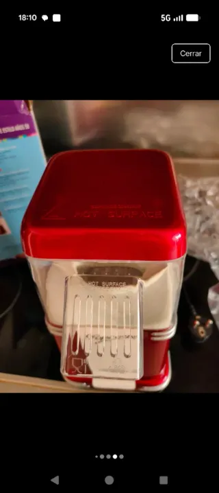 Máquina Palomitas Aire Caliente Estilo Años 50