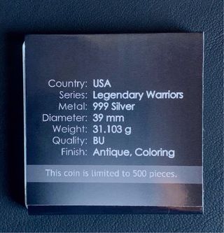 ONZA PLATA COLOR SPARTACUS - LEGENDARY WARRIORS