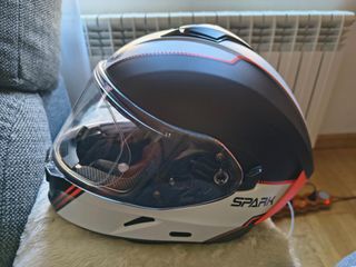 Casco Airoh Spark Flow Naranja Mate Talla M