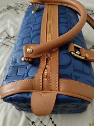 Bolso Carolina Herrera CH Azul Marrón.