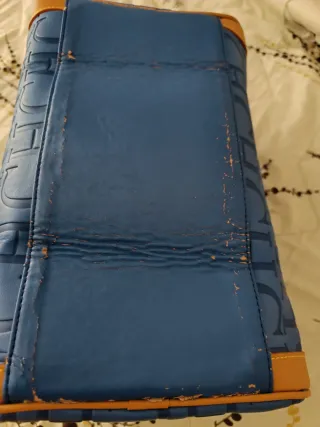 Bolso Carolina Herrera CH Azul Marrón.