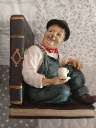 Sujetalibros Marmolina Personajes Gordo y flaco.