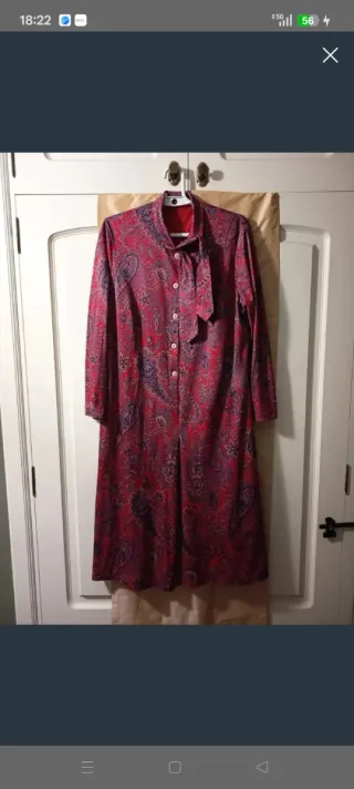 Vestido largo estampado paisley