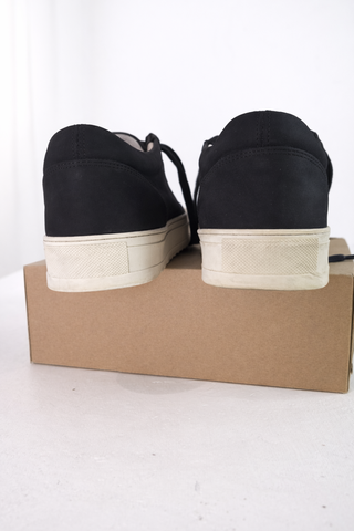 Zapatillas Aspact Cuero Negras Blancas