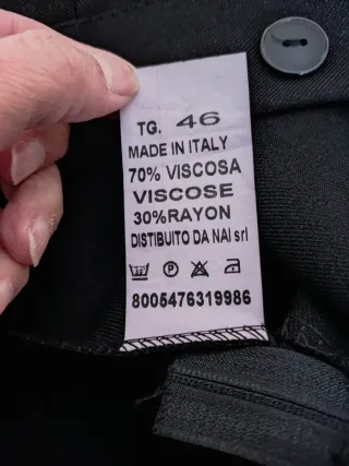 Pantaloni eleganti neri TG 46