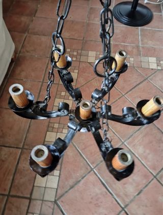 Lámpara rústica de salón