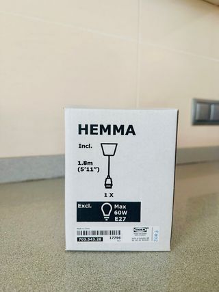 HEMMA Cable y casquillo para lámpara IKEA Dorado