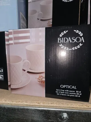Set 2 Tazas Bidasoa Optical con Platillos