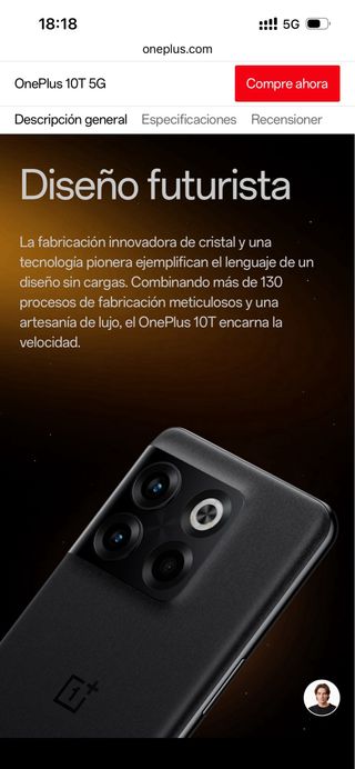 OnePlus 10T 5G 128GB 8GB RAM