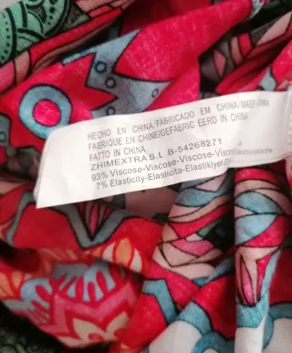 Vestido camisero rojo estampado