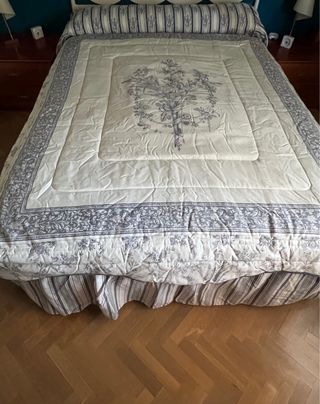 Colcha verano 135  + Cubre edredón + 2 cojines