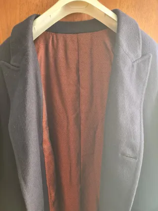 Abrigo marinero cruzado de  lana hecho a mano XL