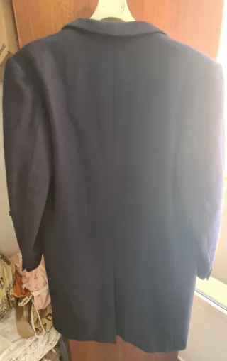 Abrigo marinero cruzado de  lana hecho a mano XL
