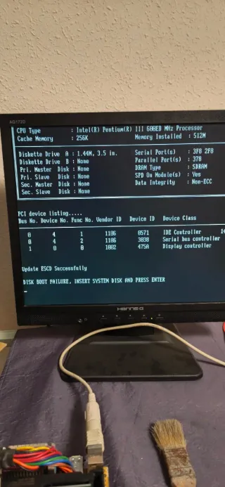 Placa Base antigua ASUS Pentium III