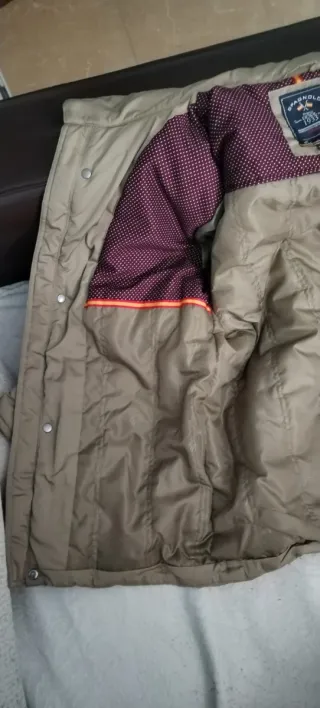 Chaqueta acolchada Spagnolo Beige/Roja