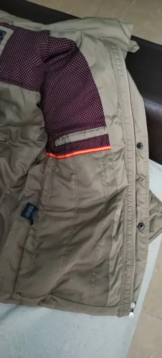 Chaqueta acolchada Spagnolo Beige/Roja