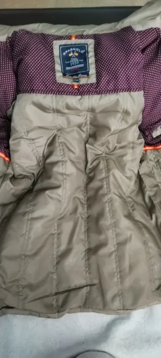 Chaqueta acolchada Spagnolo Beige/Roja