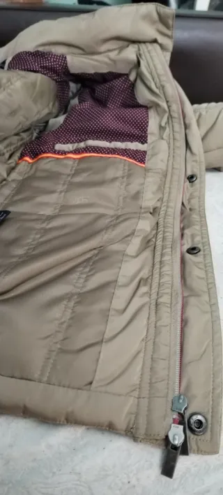 Chaqueta acolchada Spagnolo Beige/Roja