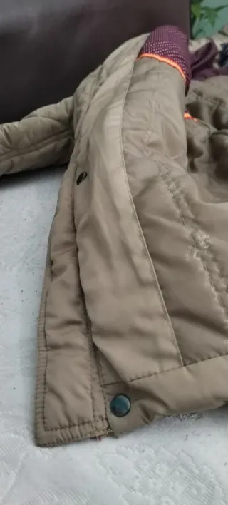 Chaqueta acolchada Spagnolo Beige/Roja