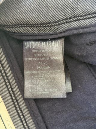 Pantalone Antony Morato uomo 44 blu chino cerniera