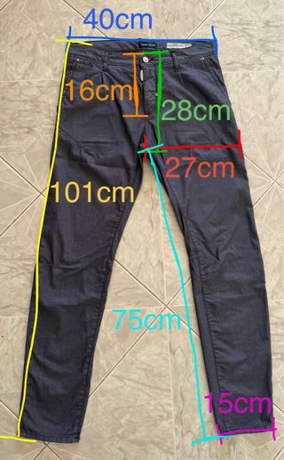 Pantalone Antony Morato uomo 44 blu chino cerniera