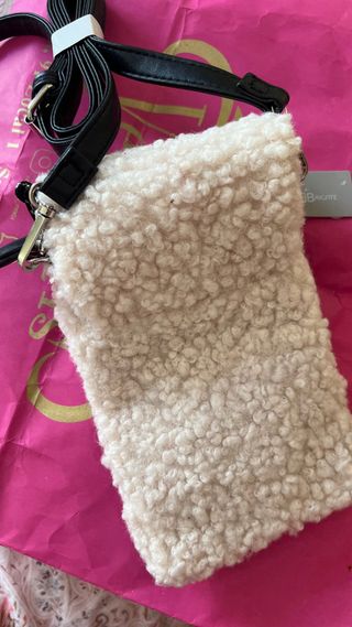 Bolso pequeño invierno beige nuevo con etiqueta