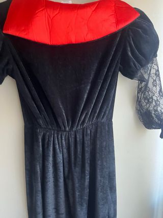 Disfraz Vampira Negro y Rojo Talla Única 8-9 años