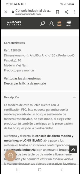 Mueble Estantería Maisons du Monde