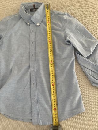 Camisa Tommy Hilfiger niño manga larga azul