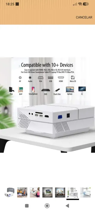 Proyector Vamvo Blanco