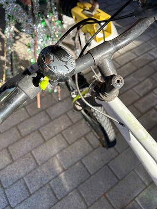 Bicicleta infantil blanca y verde