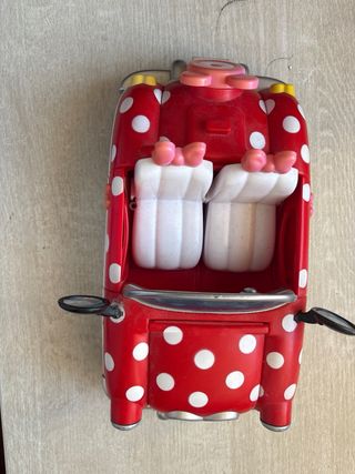 Coche Minnie Mouse Rojo Lunares Blancos