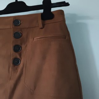 Minigonna simil camoscio marrone