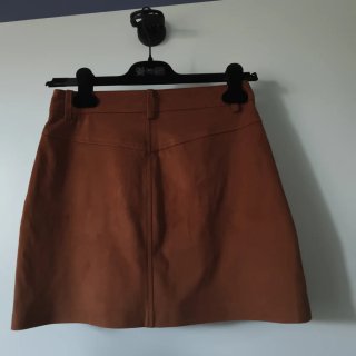 Minigonna simil camoscio marrone