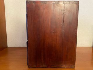 Antico archivio da scrivania in legno