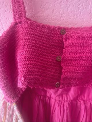 Vestido verano niña crochet rayas
