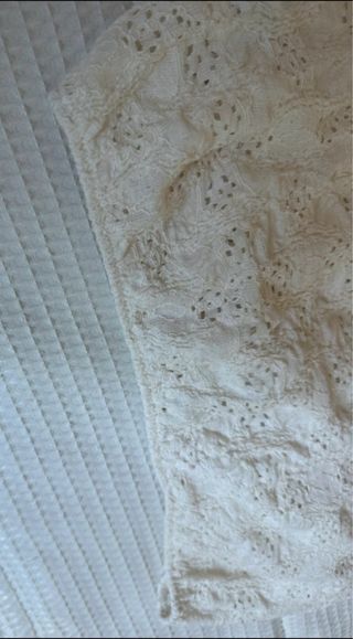 Top asimétrico bordado blanco Talla M