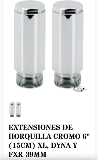 Extensiones Horquilla 6 pulgadas, Harley 39mm