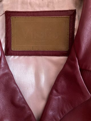 Cazadora de piel granate Talla 40